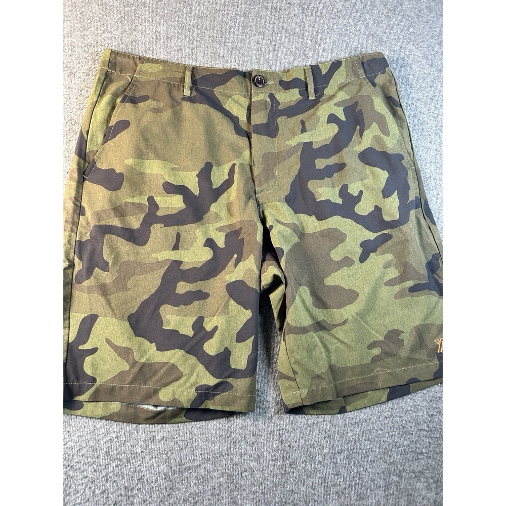 Dixxon Camo Woodland Shorts Mens 38 Stretch Boardshorts Live Fast Forever
